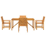 Garden Dining Set 5 pcs Brown 150 x 90 x 74 cm - Close-Up Angle