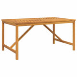 Garden Dining Set 6 pcs Brown 150 x 90 x 74 cm - Close-Up Angle