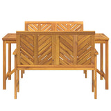 Garden Dining Set 3 pcs Brown Solid acacia wood