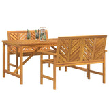 Garden Dining Set 3 pcs Brown Solid acacia wood