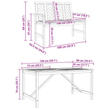 Garden Dining Set 3 pcs Brown Solid acacia wood