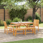 Garden Dining Set 5 pcs Brown Solid acacia wood