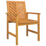 Garden Dining Set 5 pcs Brown Solid Acacia Wood - 45-Degree Angle