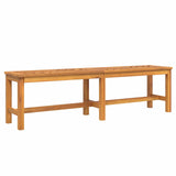 Garden Dining Set 5 pcs Brown Solid Acacia Wood - Rear View