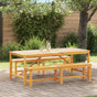 Garden Dining Set 3 pcs Brown Solid Acacia Wood