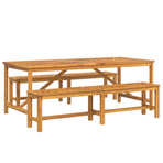 Garden Dining Set 3 pcs Brown Solid Acacia Wood