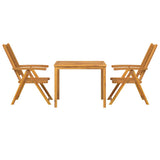 Garden Dining Set 3 pcs Brown Solid acacia wood - Close-Up Angle