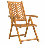 Garden Dining Set 5 pcs Brown Solid acacia wood