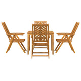 Garden Dining Set 5 pcs Brown Solid acacia wood