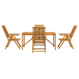 Garden Dining Set 5 pcs Brown 150 x 90 x 74 cm - Close-Up Angle