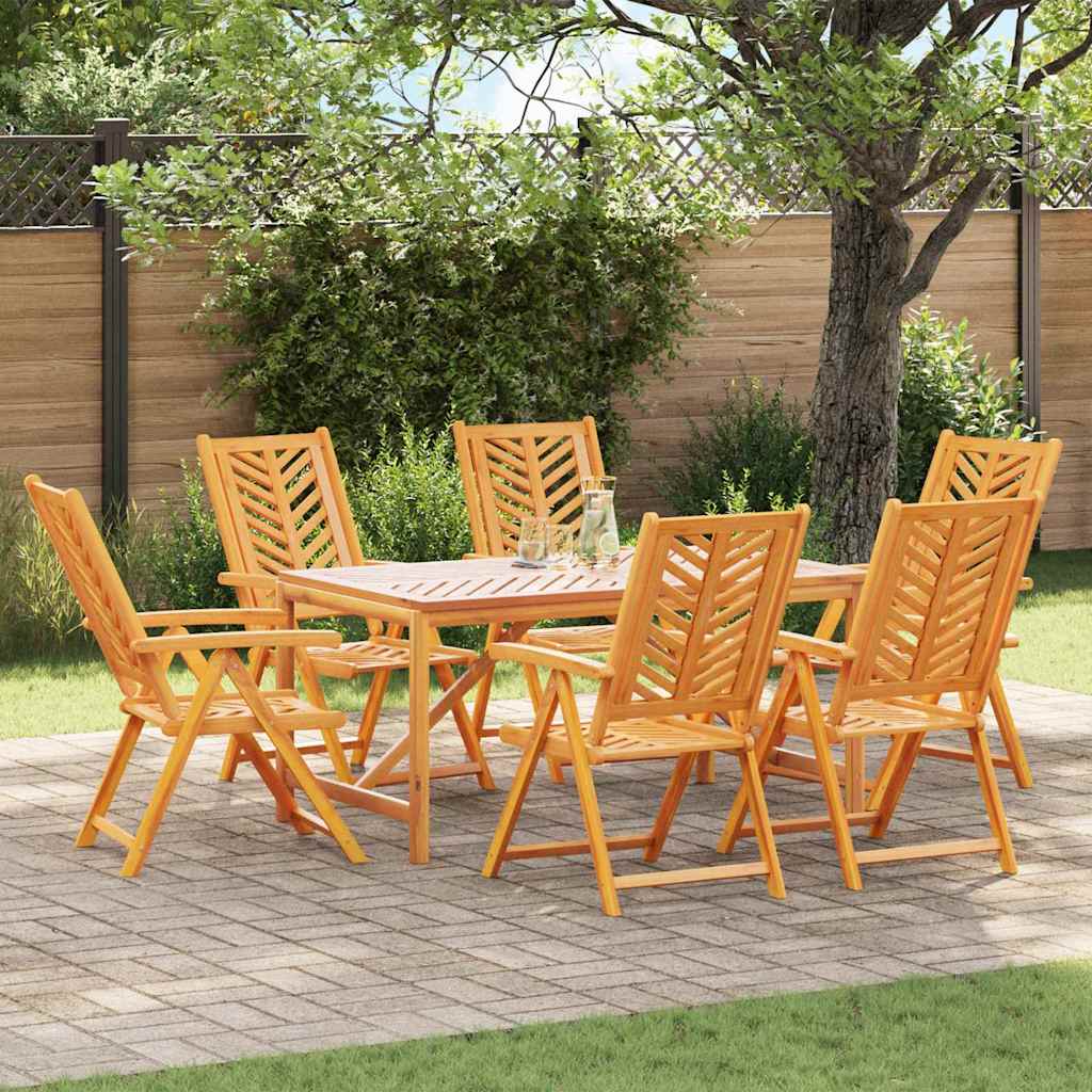 Garden Dining Set 7 pcs Brown 150 x 90 x 74 cm