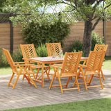 Garden Dining Set 7 pcs Brown 150 x 90 x 74 cm