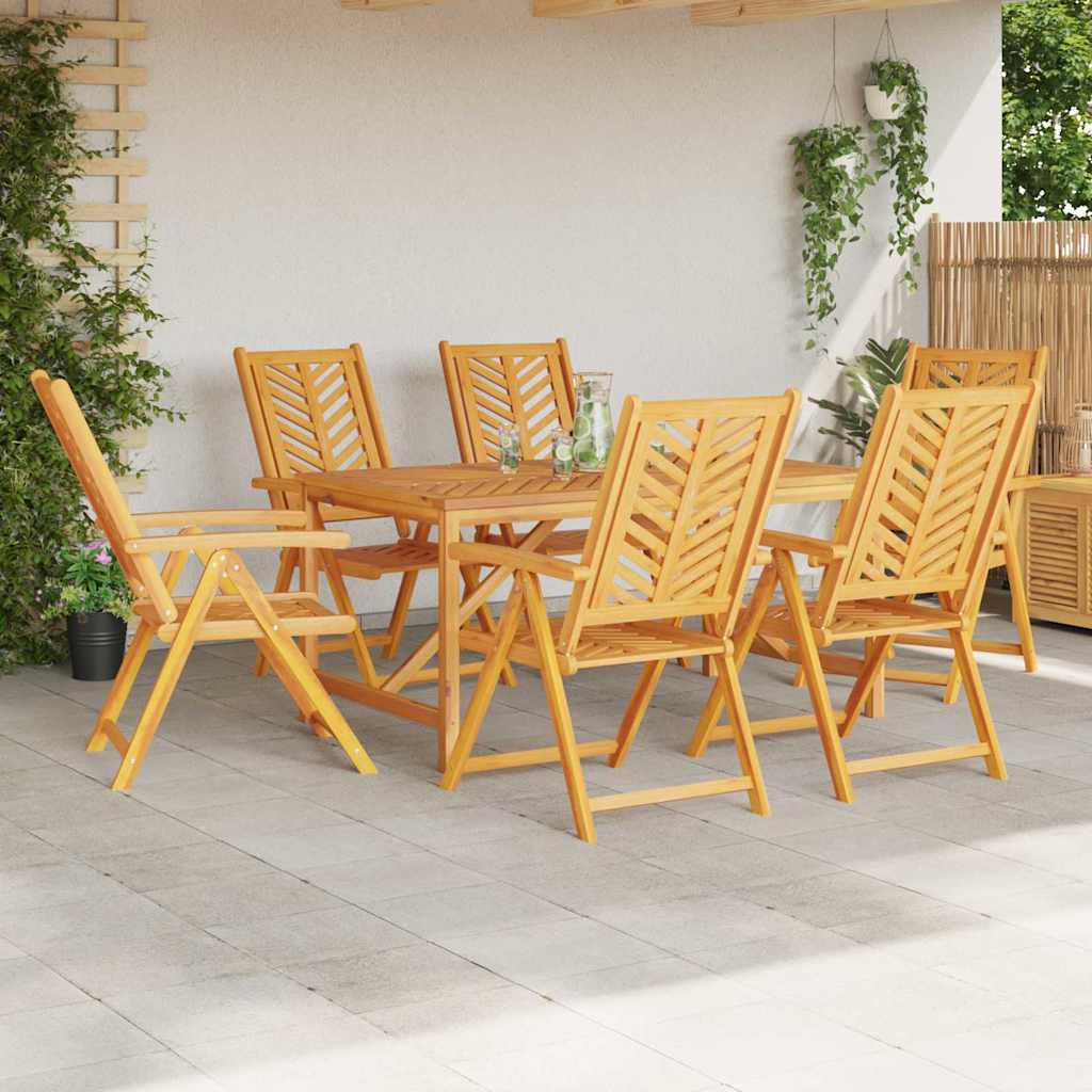 Garden Dining Set 7 pcs Brown 150 x 90 x 74 cm