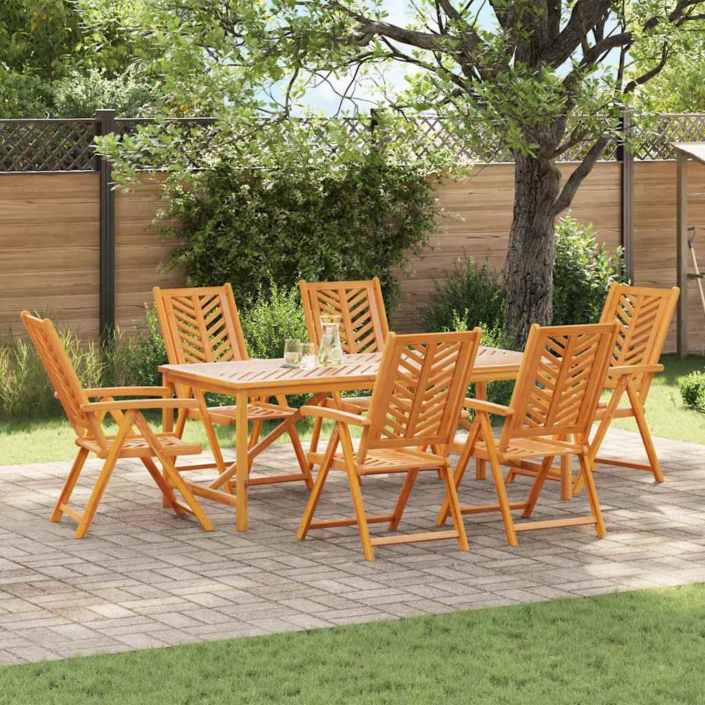 Garden Dining Set 7 pcs Brown 200 x 90 x 74 cm