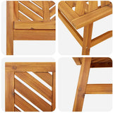Garden Lounge Set 4 pcs Brown Solid Acacia Wood