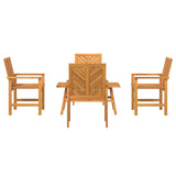Garden Lounge Set Brown Solid Acacia wood - Close-Up Angle