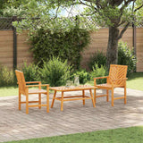 Garden Lounge Set Brown Solid Acacia wood