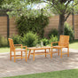 Garden Lounge Set 3 pcs Brown Solid Acacia Wood