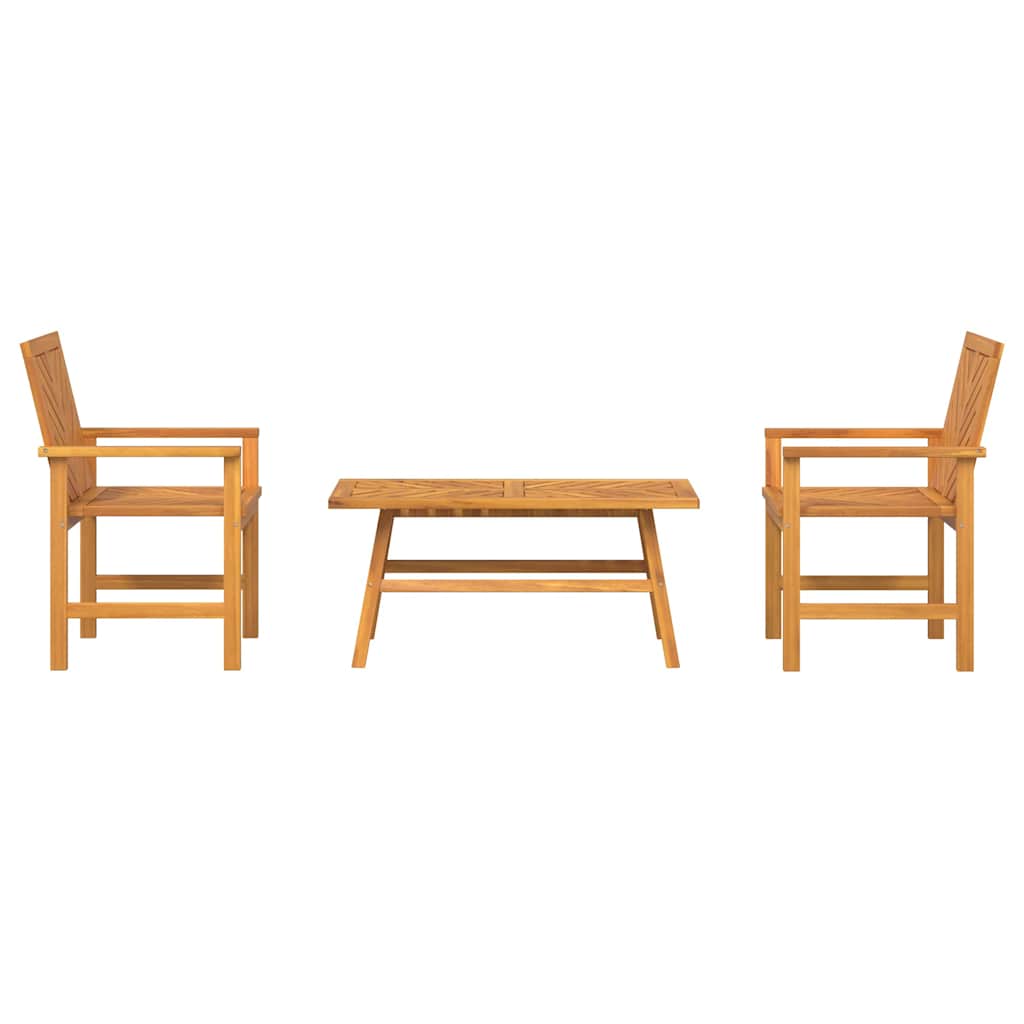 Garden Lounge Set Brown Solid Acacia wood