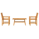 Garden Lounge Set Brown Solid Acacia wood - Low Angle