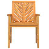 Dining Chair 6 pcs Natural 62.5 x 59 x 89 cm Solid Acacia Wood - 45-Degree Angle