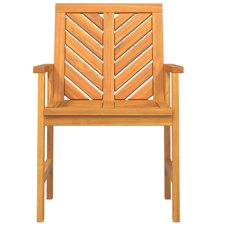 Dining Chair 6 pcs Natural Solid Acacia Wood