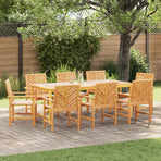 Dining Chair 8 pcs Natural Solid Acacia Wood