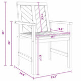 Garden Dining Chairs 8 pcs Brown 59 x 62.5 x 89 cm - Extra Image