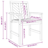 Dining Chair 8 pcs Natural 62.5 x 59 x 89 cm Solid Acacia Wood - Extra Image