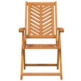 Garden Chair 4 pcs Brown Solid Acacia Wood
