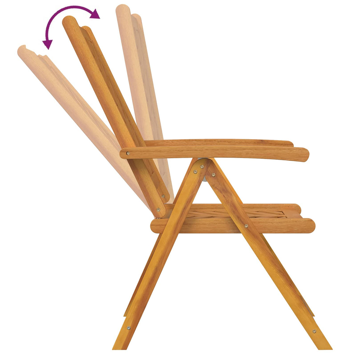 Garden Chair 4 pcs Brown Solid Acacia Wood