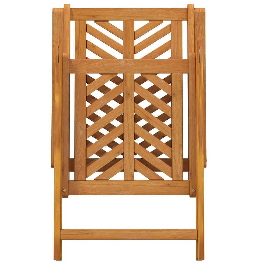 Garden Chair 4 pcs Brown Solid Acacia Wood