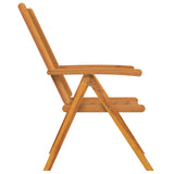 Garden Chair 4 pcs Brown Solid Acacia Wood - Rear View
