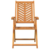 Reclining Chair 8 pcs Brown 57 x 71 x 90cm Wood - 45-Degree Angle