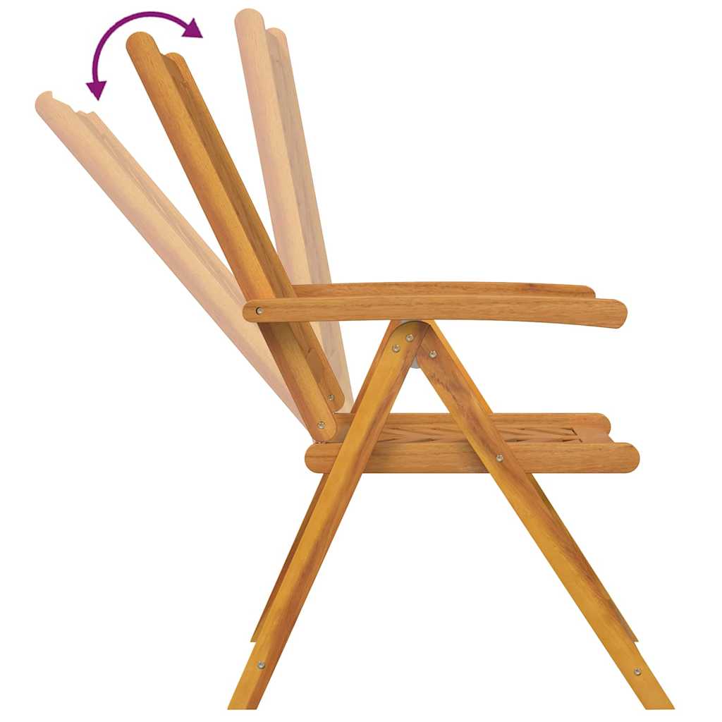 Reclining Chair 8 pcs Brown 57 x 71 x 90cm Wood