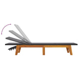 3 Piece Garden Lounge Set Poly Rattan&Solid Wood Acacia - Rear View