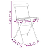 3 Piece Folding Bistro Set Solid Wood Acacia and Steel - Extra Image