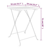 3 Piece Folding Bistro Set Solid Wood Acacia and Steel - Extra Image