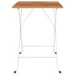 Folding Bistro Table 55x54x71 cm Solid Wood Acacia and Steel - Side View
