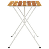 Folding Bistro Table 55x54x71 cm Solid Wood Acacia and Steel - Top-Down View