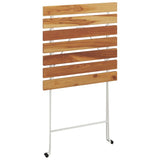Folding Bistro Table 55x54x71 cm Solid Wood Acacia and Steel