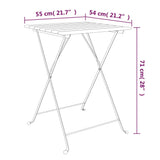 Folding Bistro Table 55x54x71 cm Solid Wood Acacia and Steel