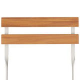 Folding Bistro Chairs 2 pcs Solid Wood Acacia and Steel - Low Angle