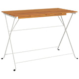 Folding Bistro Table 100x54x71 cm Solid Wood Acacia and Steel - Front View