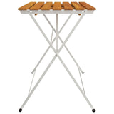 Folding Bistro Table 100x54x71 cm Solid Wood Acacia and Steel - Top-Down View