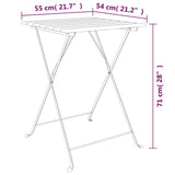 3 Piece Folding Bistro Set Solid Wood Teak and Steel