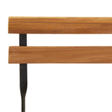 Folding Bistro Chairs 2 pcs Solid Wood Teak and Steel - Low Angle