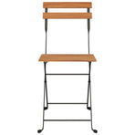 Folding Chairs 4 pcs Solid Wood Teak and Steel