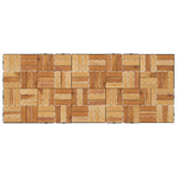 Decking Tiles 10 pcs 30x30 cm Solid Wood Teak - Top-Down View