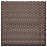Folding Bistro Table Brown 55x54x71 cm Poly Rattan